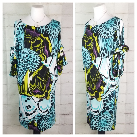 Patchington M Butterfly Cut-Out Sleeve Mini Dress - Picture 7 of 9